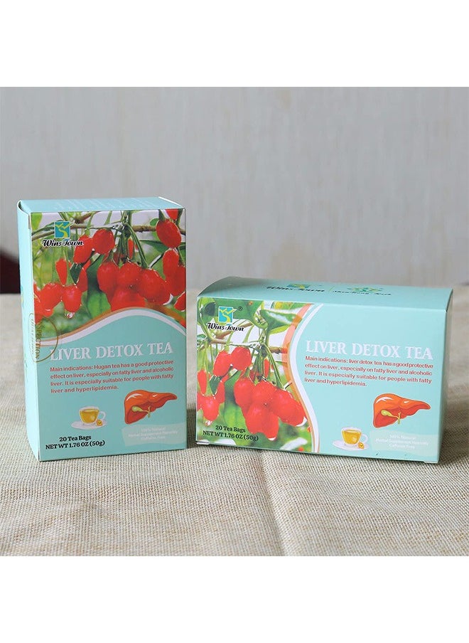 Wins Town - Liver Detox Tea, Liver Cleanse Tea, for Fatty Liver and Alcoholic Liver, 20 Tea Bags - Image 1