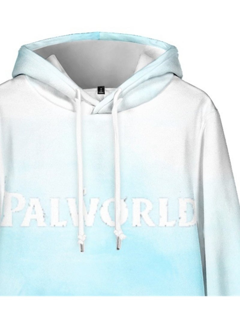 Palworld Phantom Beast Palu Animation Printed Hooded Sweatshirt for Adults and Children - Image 2