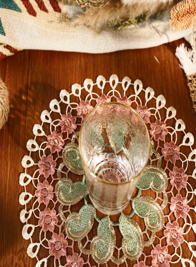 Phantomon 12 Inch Crochet Lace Coasters Vintage Lace Doilies Round Placemats for Rustic Table Decor, Kitchen, Dining Room, Weddings, Christmas, Cup, Vase, Set of 4 - Image 3