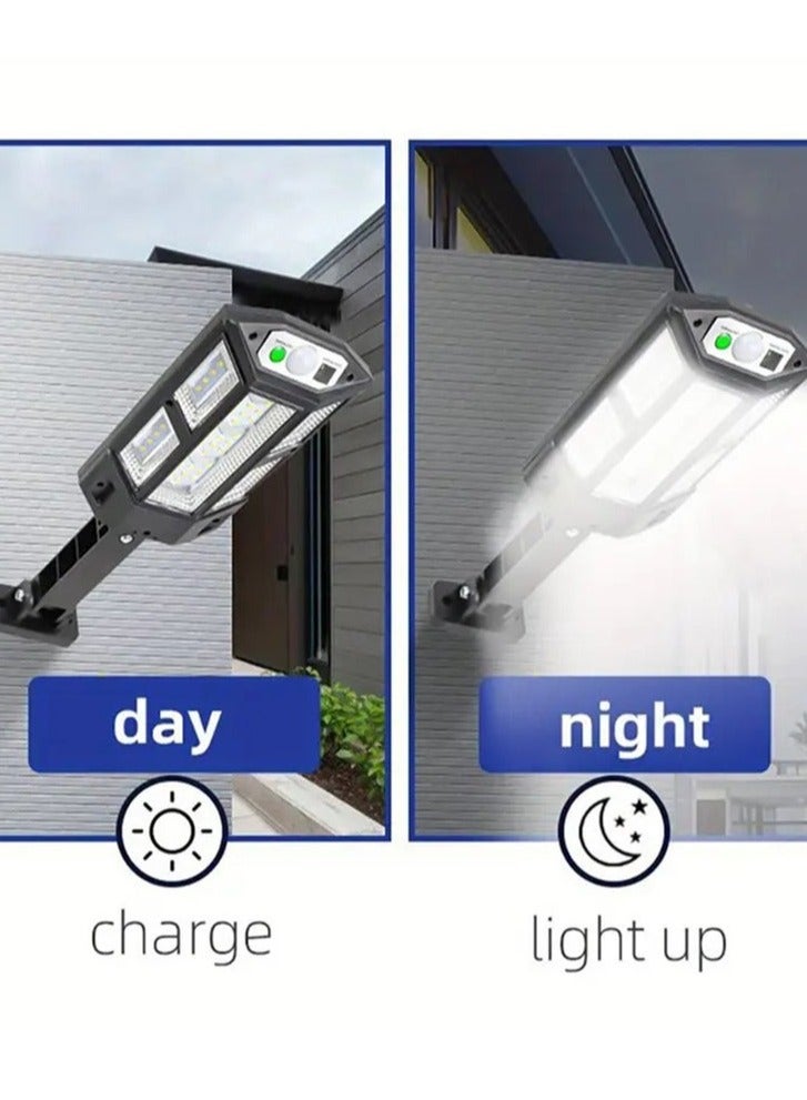 YelaJoy 6500K Super Bright LED Solar Wall Light, Motion Sensor, 3 Lighting Mode Light, Outdoor Garden Security Street Yard Lamp With Battery, LED Outdoor Solar Street Light with Remote Control - Image 3