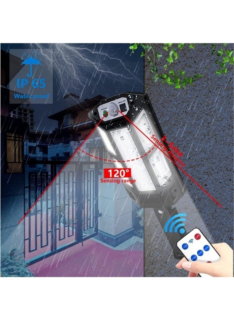 YelaJoy 6500K Super Bright LED Solar Wall Light, Motion Sensor, 3 Lighting Mode Light, Outdoor Garden Security Street Yard Lamp With Battery, LED Outdoor Solar Street Light with Remote Control - Image 5