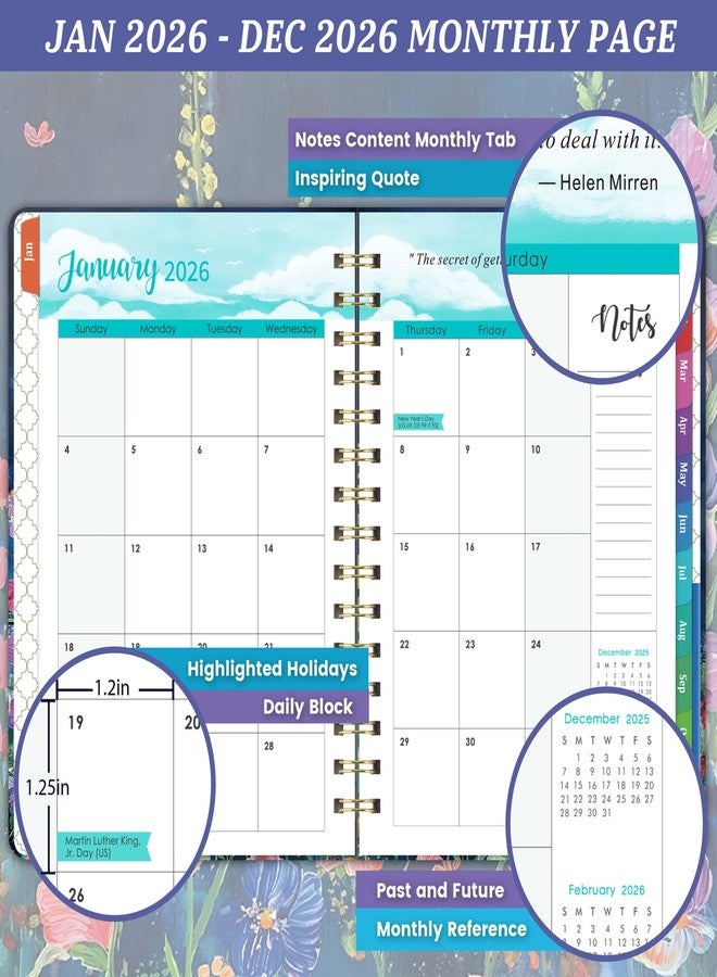 Lemome 2026 Planner - 2026 Planner Weekly and Monthly from January 2026 to December 2026, 6.4'' x 8.5'', 2026 Calendar Planner with Thick Paper, Inner Pocket - Image 3