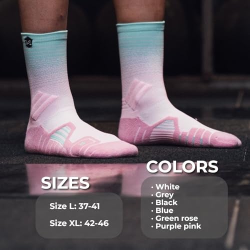 PICSIL Sport Socks, Ideal For Running, Gym, Paddle, Cycling, Basketball, Crosstraining, Men's and Women's Sport Socks (US, Numeric, 40, Regular, Tall, Grey) - Image 4