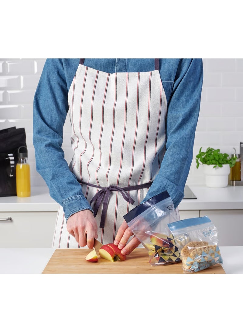 IKEA (IKEA) IKEA ISTAD Resealable Bags – 60 Pack, Patterned Blue, Reusable Ziplock Food Storage Bags with Double Seal, Freezer Safe, Leakproof, Eco-Friendly Multipurpose Organizer Bags (1L & 0.4L) - Image 3