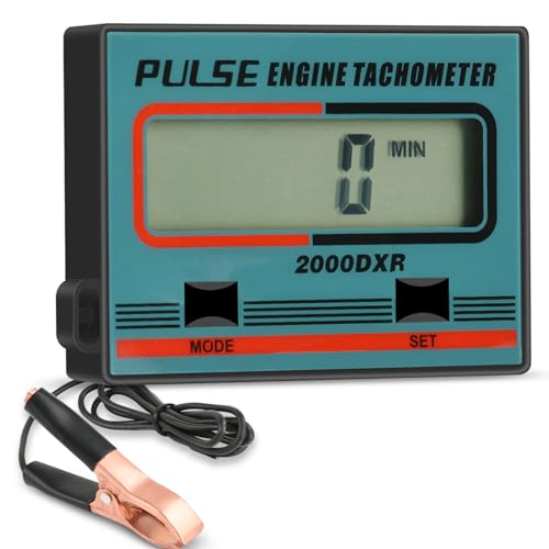 DDayuanwei Handheld Digital Induction Chainsaw Tachometer, 2 Stroke 4 Stroke Small Engine Tachometer, LCD Display Tach Gauge for Chainsaw Lawnmowers Gasoline Engine Timed in Minutes - Image 1