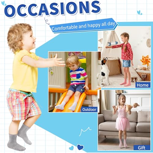 Tphon Toddler Socks, Baby Non Slip Socks for Boys Girls 12 Pairs Kids Infants Children Sock 3-5 Years - Image 5