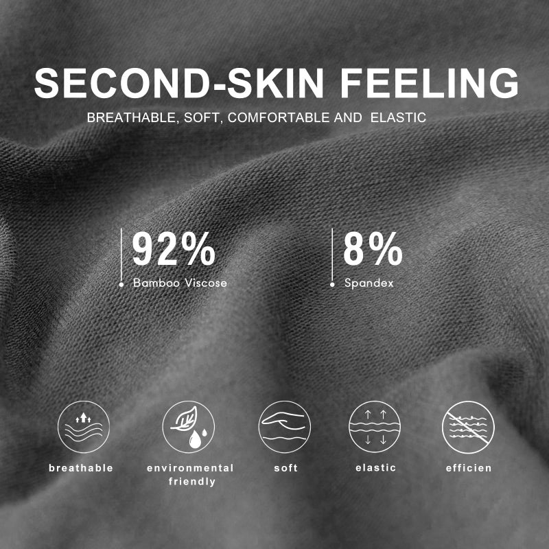 BAMBOO COOL Men's Boxers Underwear Boxer Shorts for Men Classic Lounge Loose Stretch Short - Image 3