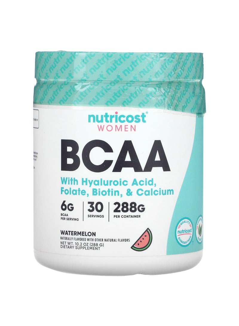 Women, BCAA With Hyaluronic Acid, Folate, Biotin, & Calcium, Watermelon, 10.2 oz (288 g)