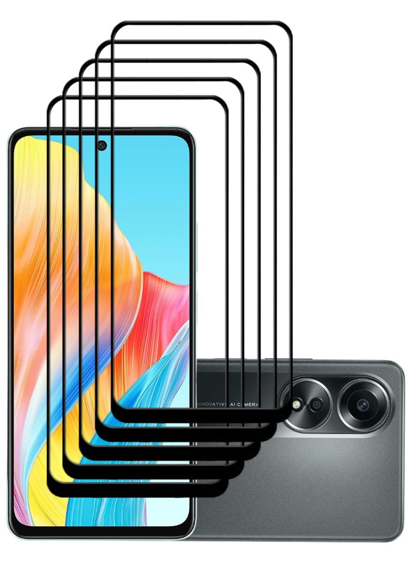 ACLIX 5 Pieces Antistatic ESD Dustproof Premium Quality High Definition Tempered Glass Screen Protector Designed For Oppo A58 4G - Image 1