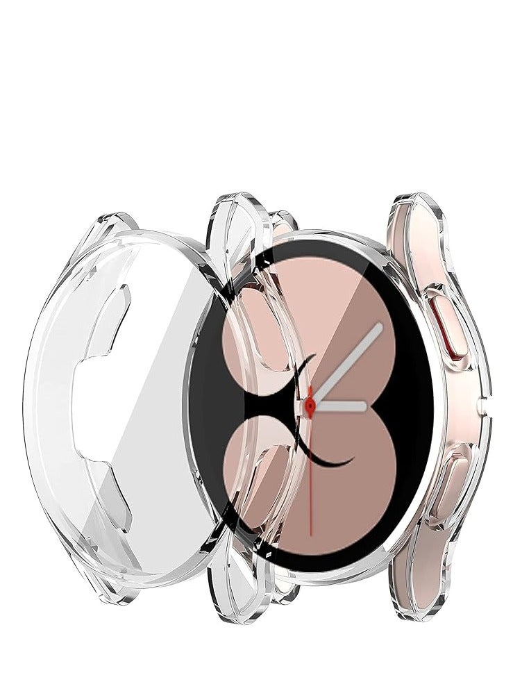 Soft TPU Cover Bumper Full Screen Protective Case for Samsung Galaxy Watch 5 40mm (Clear)