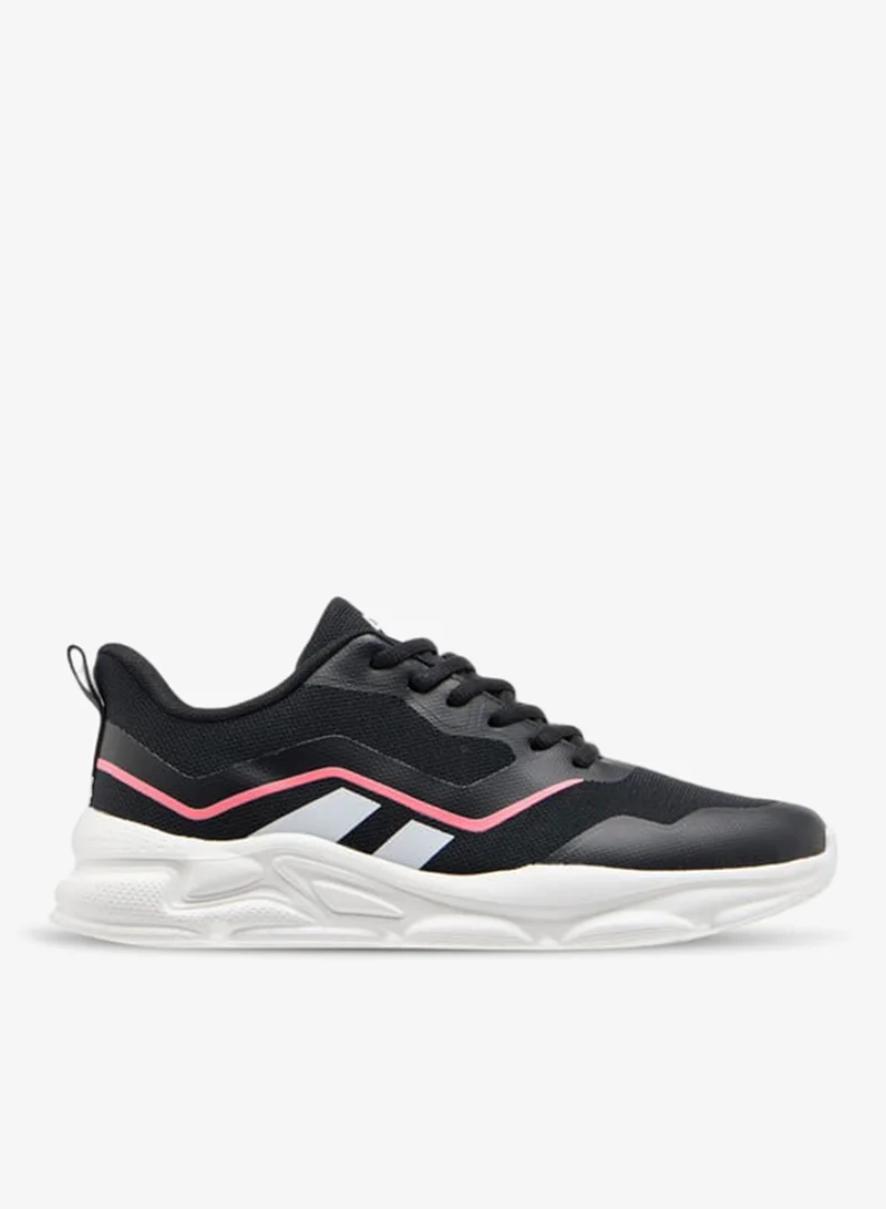 Women Textured Lace-Up Sports Shoes with Pull Tabs