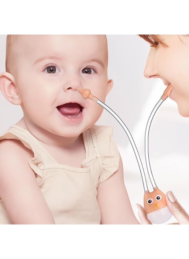 أداة تنظيف أنف الأطفال بعمر الرضع – شفاط أنف لطيف وآمن لإزالة المخاط بسهولة، تصميم مريح يساعد الأطفال على التنفس براحة ويحافظ على نظافة الأنف دون تهيج-قد يختلف اللون - Image 4