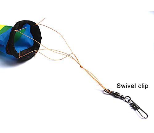 C Comcrosfly Rainbow Kite Tube Tail Outdoor Windsock with Connector, 65-Feet Kite Tail - Image 3