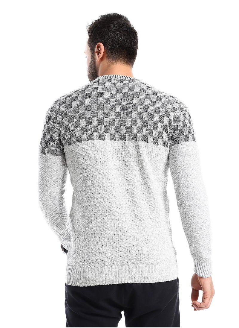 Caesar - Wool Mens Pullover With Multi Design - Image 1