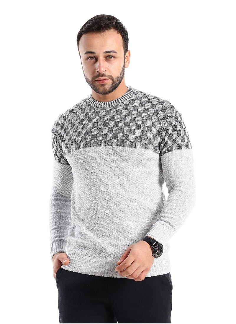 Caesar - Wool Mens Pullover With Multi Design - Image 1