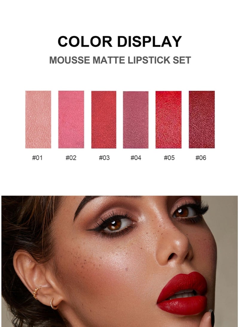 Huitich 6-Piece Matte Lipstick Set Recorder Shape Design - Image 3