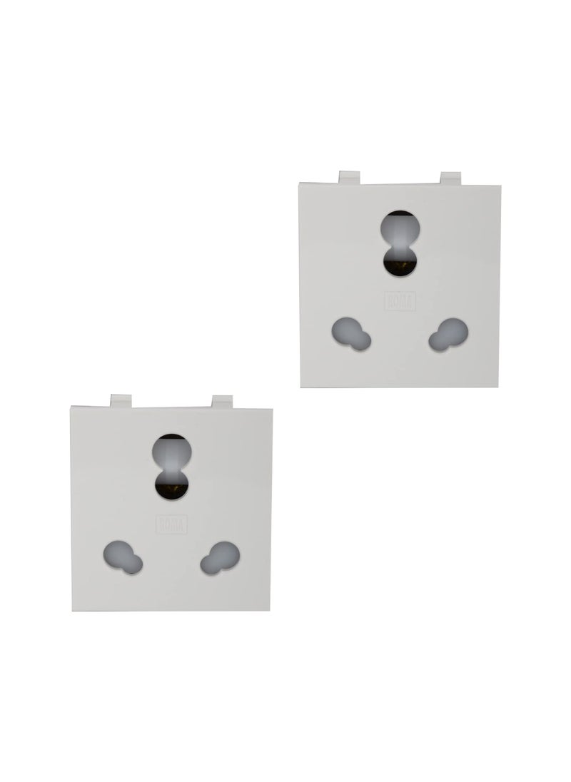 Anchor Anchor Roma Twin Socket Heavy Duty 30828 White 1020 amp 240V Pack of 2 