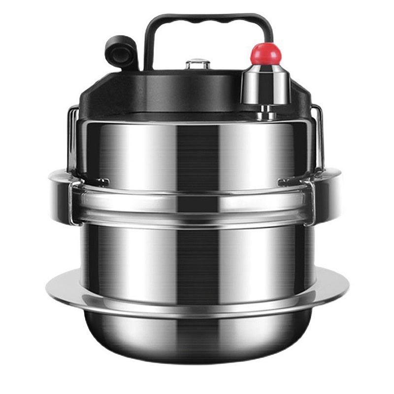 Pressure Cooker: 1 Premium Stainless Steel Compact Lightweight Pot - Versatile Fast Cooking Multifunctional Appliance for Home Kitchen and Outdoor Camping - Image 1