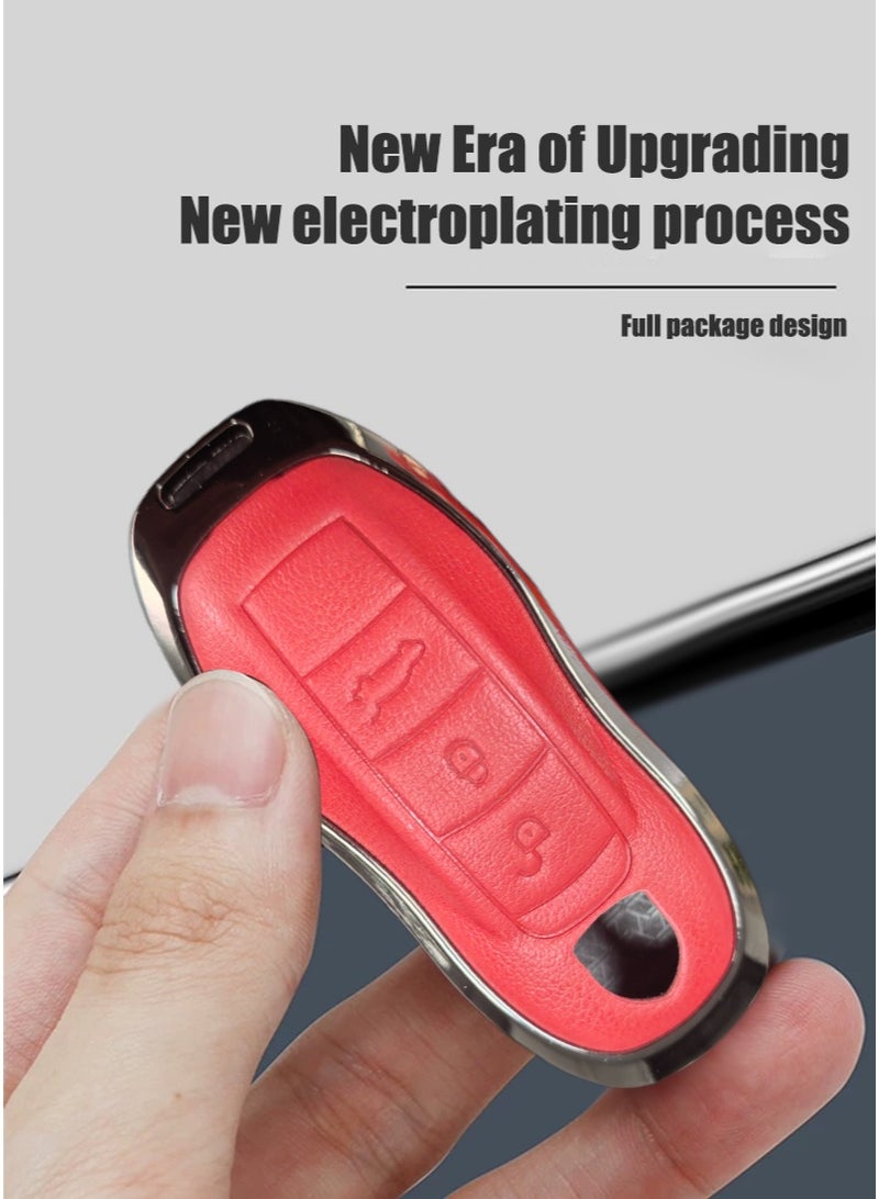Porsche Keycase, suitable for Porsche car keys, perfect for wrapping car keys in car key bags, high-end, wear-resistant. - Image 3
