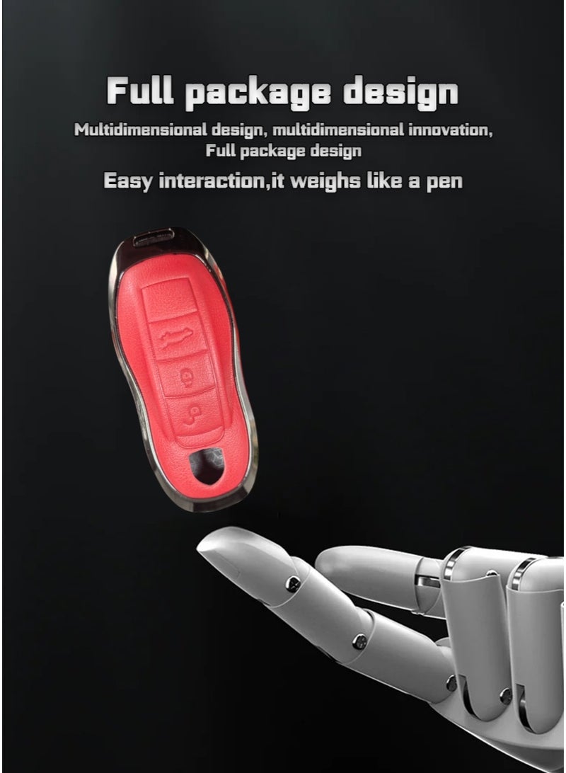 Porsche Keycase, suitable for Porsche car keys, perfect for wrapping car keys in car key bags, high-end, wear-resistant. - Image 4