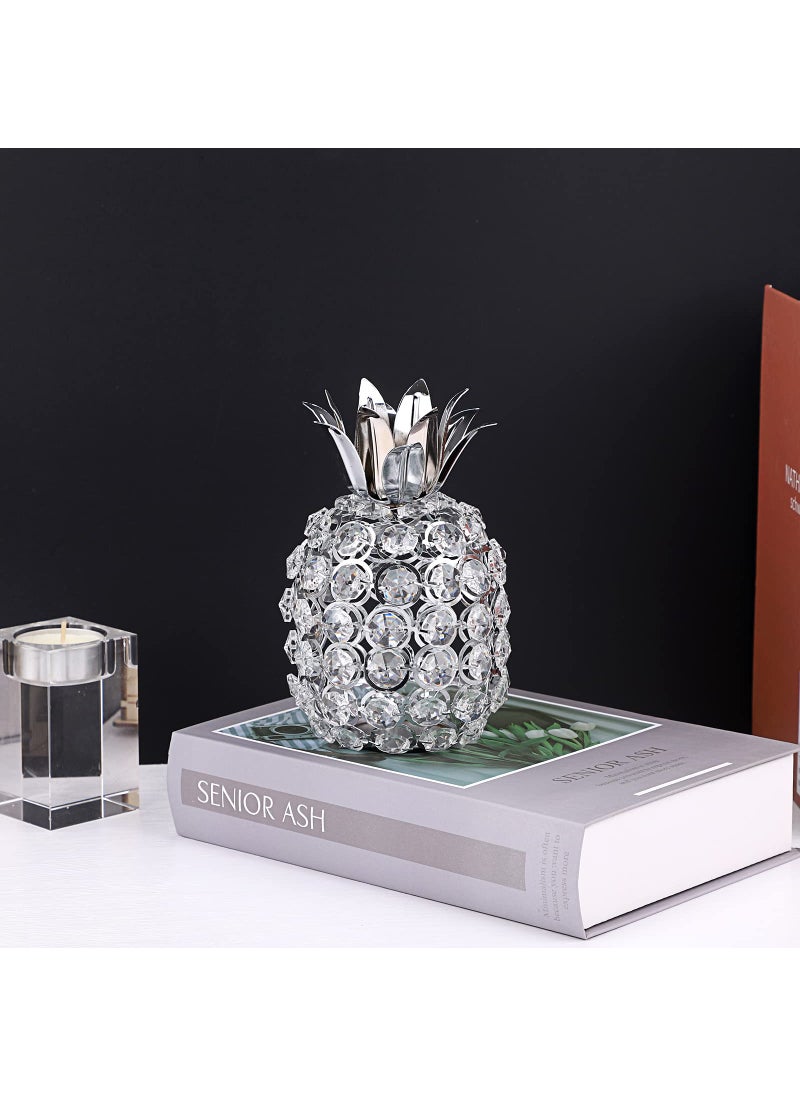 JUXYES JUXYES Sparkly Crystal Beads Pineapple Ornament Handmade Decorative Pineapple Nordic Artificial Fruit Figurine Statue Table Centerpiece Decor for Home Wedding Party Festival  - Image 2
