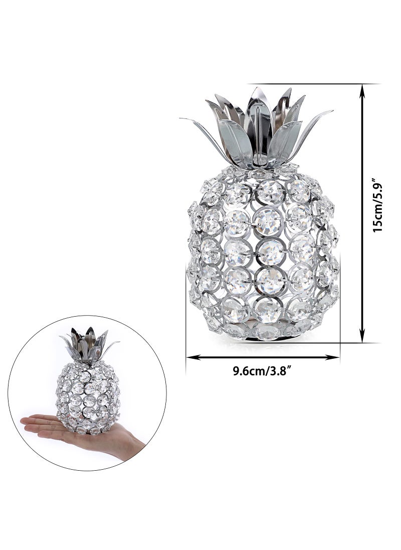 JUXYES JUXYES Sparkly Crystal Beads Pineapple Ornament Handmade Decorative Pineapple Nordic Artificial Fruit Figurine Statue Table Centerpiece Decor for Home Wedding Party Festival  - Image 3