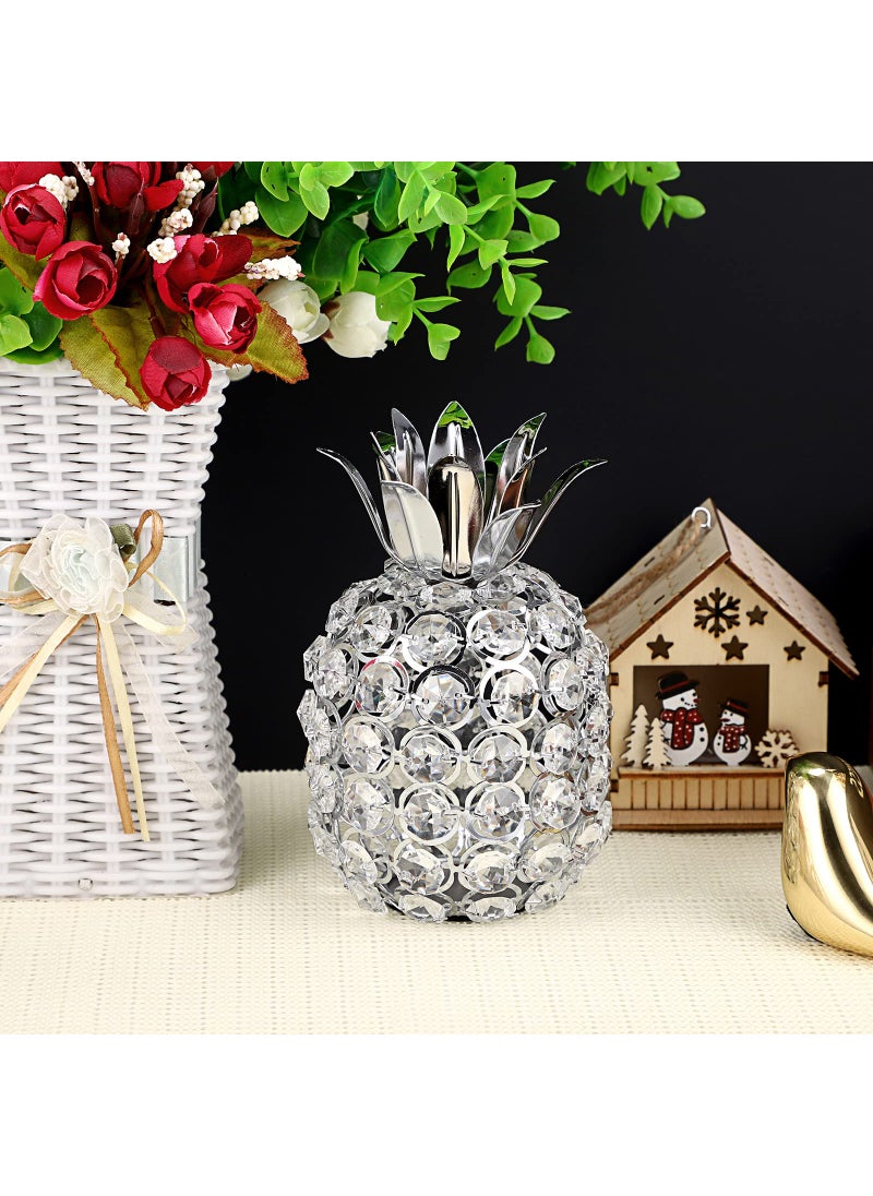 JUXYES JUXYES Sparkly Crystal Beads Pineapple Ornament Handmade Decorative Pineapple Nordic Artificial Fruit Figurine Statue Table Centerpiece Decor for Home Wedding Party Festival  - Image 5