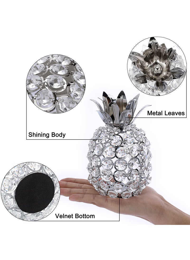 JUXYES JUXYES Sparkly Crystal Beads Pineapple Ornament Handmade Decorative Pineapple Nordic Artificial Fruit Figurine Statue Table Centerpiece Decor for Home Wedding Party Festival  - Image 4