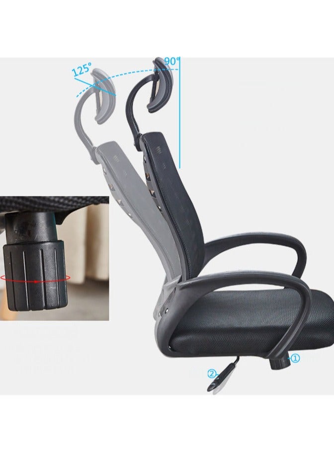 Ergonomic Office Chair Swivel Mesh Chair Computer Chair Upgraded Home Office Desk Chair Gaming Chair Executive Task Chair with Lumbar Support for Home Office - Black