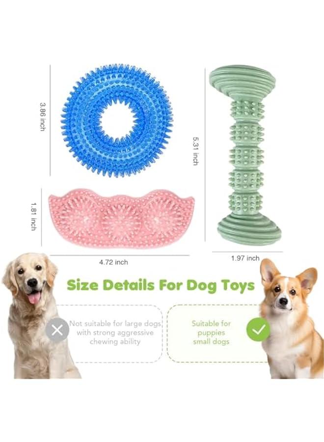 ألعاب تسنين للجراء الصغيرة والمتوسطة من توكوكيمو يبلغ من العمر 2-8 شهور، ناعمة ومتينة لتنظيف وحماية صحة الفم - Image 2