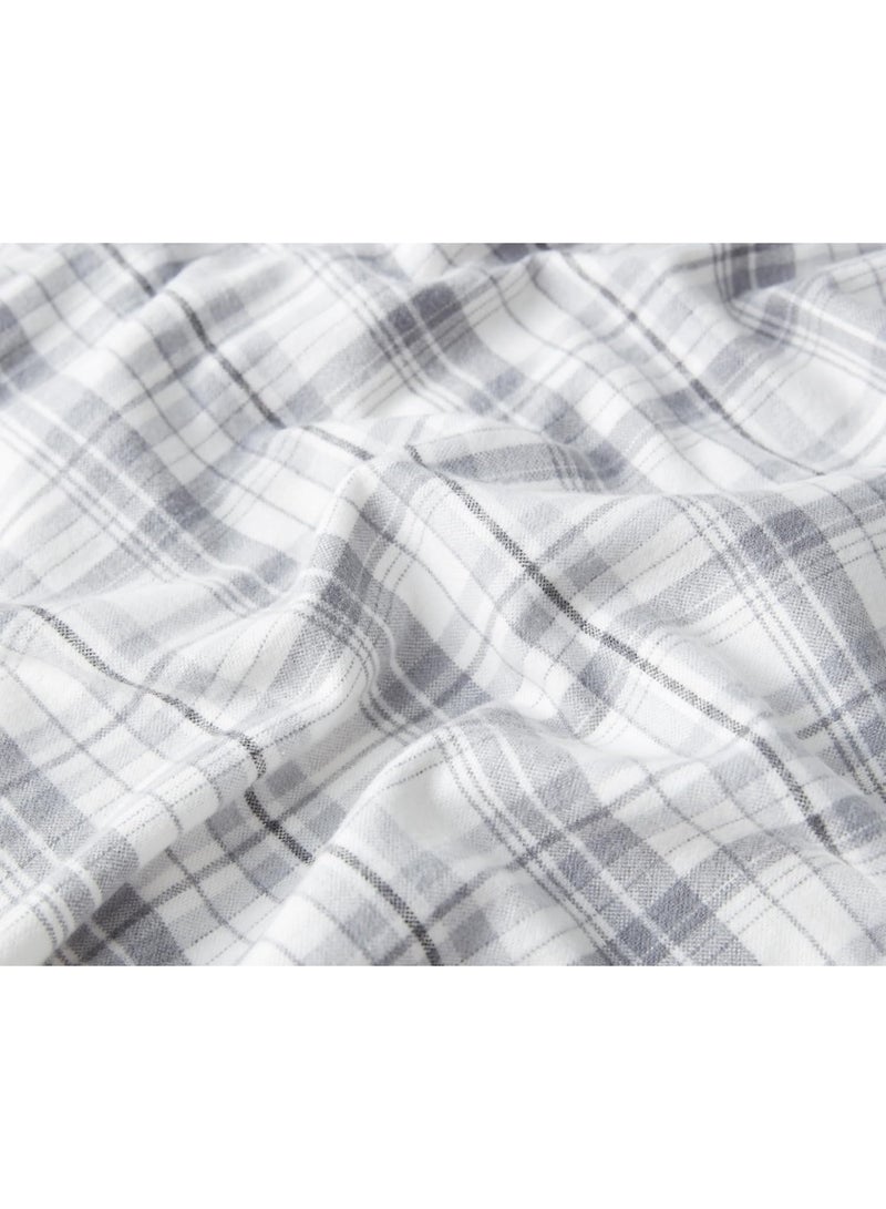 Eddie Bauer - Flannel Sheets Full Size, Anti-Pilling & Wrinkle Resistant Cotton, Touchably Soft for All-Season Comfort - Bed Sheets with Matching Pillowcases & Fitted Sheet (Beacon Hill Ivory) - Image 4