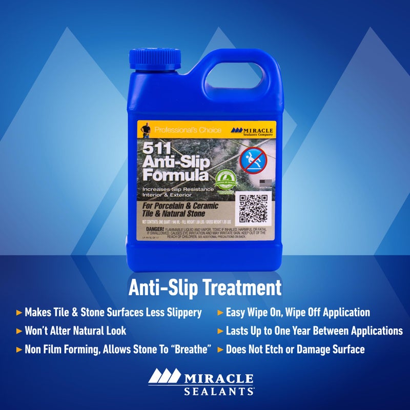 Miracle Sealants ANTISLIP6 511 Anti Slip Penetrating Sealers, Quart, Clear, 32 Fl Oz - Image 2