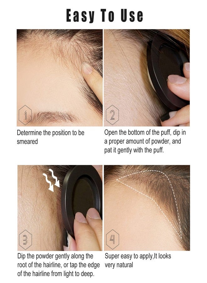 FREEORR 2Pcs Root Touch Up Hair Powder, Hairline Shadow Powder for Thinning Hair and Gray Coverage #05 Black - Image 4