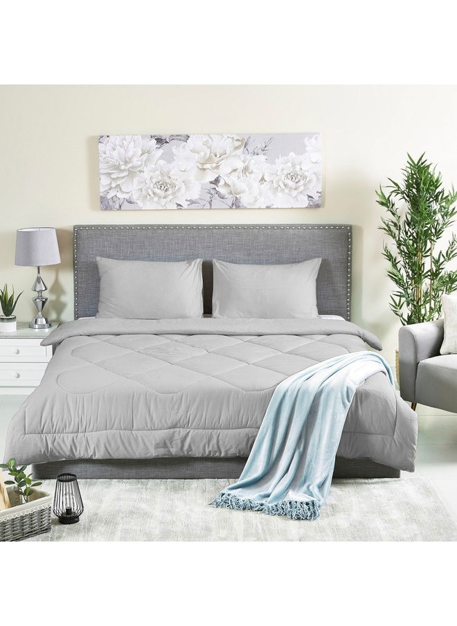 Home Box Ballina 3-Piece Solid Cotton Super King Comforter Set 240 x 240 cm  - Image 5