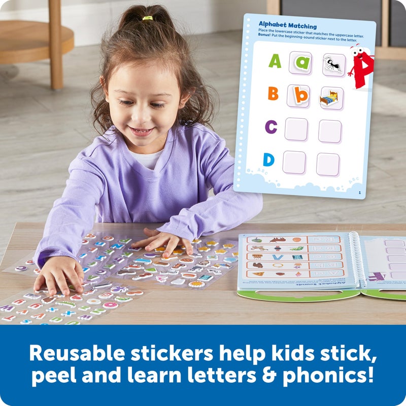 Learning Resources Skill Builders! Smart Stickers Letters & Phonics, 4 Pieces, Ages 3+, ABC Learning, Montessori Busy Book, Toddler Learning Books, Ages 3+, 4 Pieces - Image 2