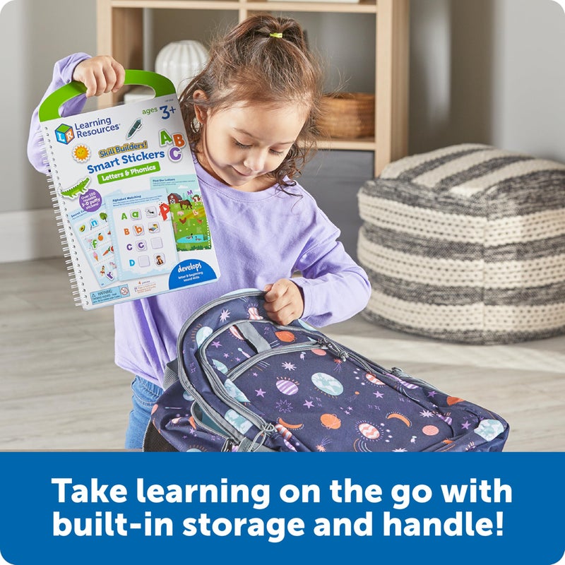 Learning Resources Skill Builders! Smart Stickers Letters & Phonics, 4 Pieces, Ages 3+, ABC Learning, Montessori Busy Book, Toddler Learning Books, Ages 3+, 4 Pieces - Image 5