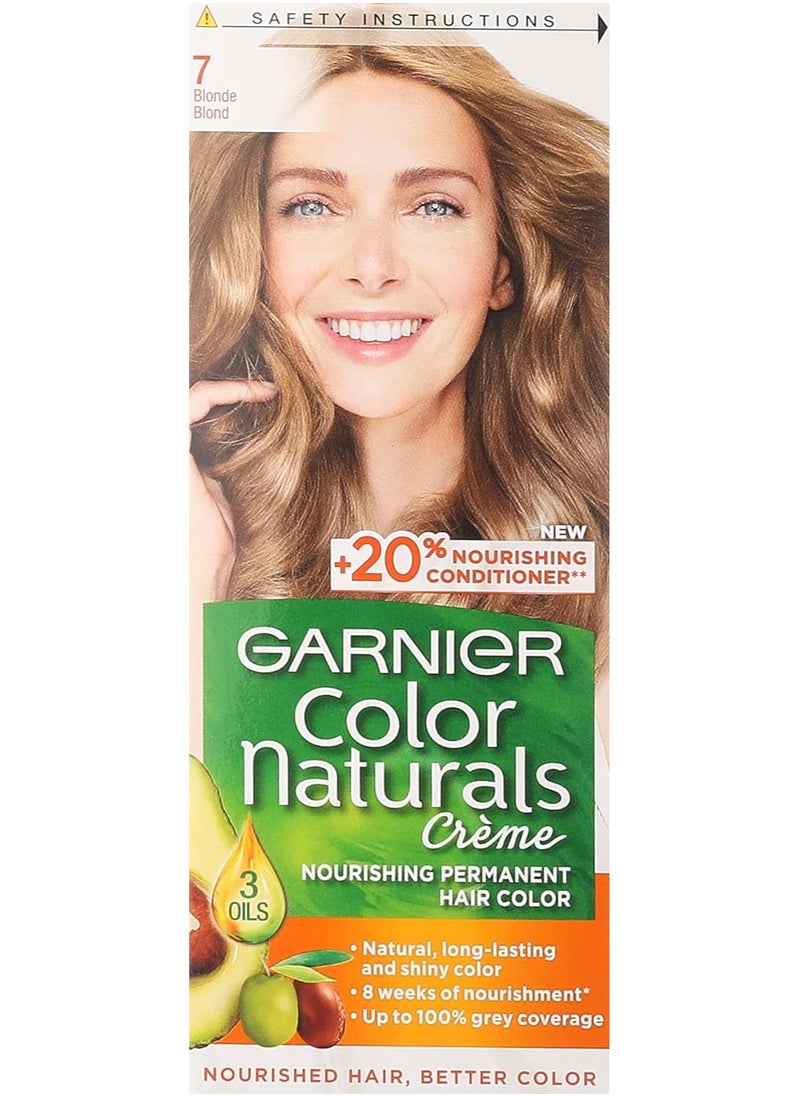 Garnier Garnier Color Naturals Creme Hair Color, 7 Blonde  - 112 ML  - Image 1