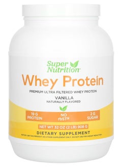 Ultra Filtered Whey Protein Powder with Stevia Leaf Extract Monk Fruit Extract Sunflower Lecithin. Non-GMO and rbST Free Vanilla 2 lb (908 g)