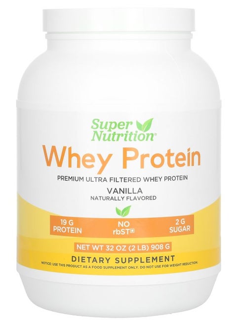 Ultra Filtered Whey Protein Powder with Stevia Leaf Extract Monk Fruit Extract Sunflower Lecithin. Non-GMO and rbST Free Vanilla 2 lb (908 g)