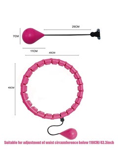 SYOSI Smart Hula Ring Hoops, Weighted Hula Hoop for Adults, 24 Knots Detachable & Size Adjustable Smart Hoola Hoop with Auto Rotation and 360-degree Massage, Thin Waist Exercise Fitness Ring  - Image 2