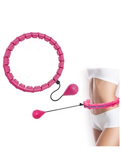 SYOSI Smart Hula Ring Hoops, Weighted Hula Hoop for Adults, 24 Knots Detachable & Size Adjustable Smart Hoola Hoop with Auto Rotation and 360-degree Massage, Thin Waist Exercise Fitness Ring  - Image 1
