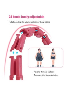 SYOSI Smart Hula Ring Hoops, Weighted Hula Hoop for Adults, 24 Knots Detachable & Size Adjustable Smart Hoola Hoop with Auto Rotation and 360-degree Massage, Thin Waist Exercise Fitness Ring  - Image 4