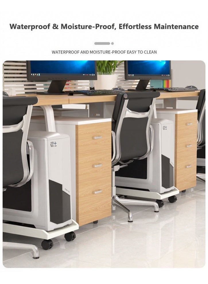 والالا حامل طابعة ثلاثي الطبقات، طاولة طابعة، عربة كمبيوتر، عربة تخزين منزلية متحركة، رف متعدد الأغراض قائم على الأرض، حامل كمبيوتر برجي، عربة كمبيوتر، طاولة حامل كمبيوتر بعجلات - Image 5