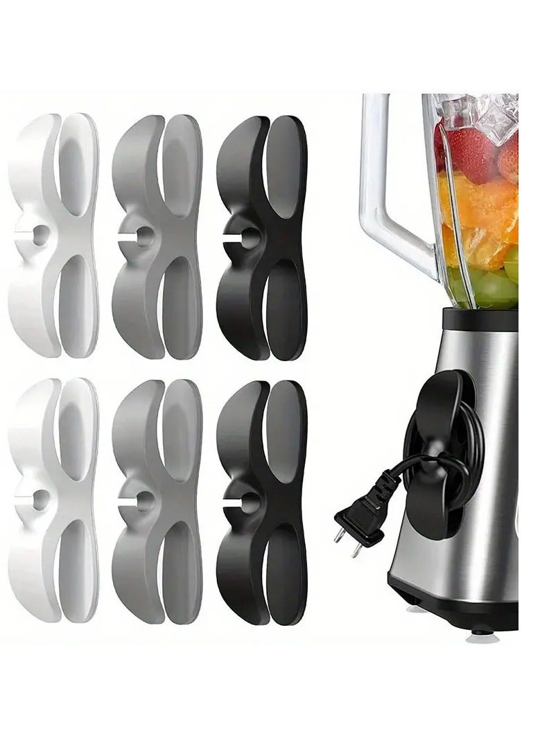Goolsky The 10-Pack Plastic Cord Organizer Clips are the perfect solution for keeping cords from your kitchen appliances neatly stored and out of the way. Designed to manage cables for air fryers, coffee makers, blenders, and more, these self-adhesive clips ensure a tidy and organized space.  - Image 5