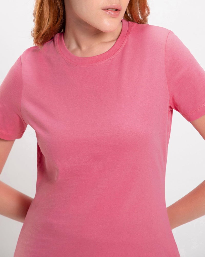 bewakoof Women's Pink T-shirt - Image 5