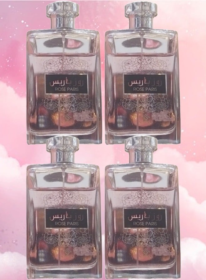 Paris 4 Pieces Rose Paris Perfume 100ml EDP - Image 1