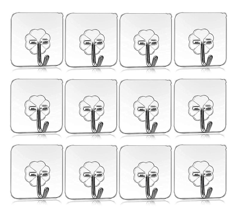 Veduaaru Innovation Veduaaru Innovation Stainless Steel Adhesive Sticker Hook Towel Hanger for Kitchen Bathroom Utensil Hook Holder Bedroom Clothing Hanger WS Hook 20PCS  - Image 1