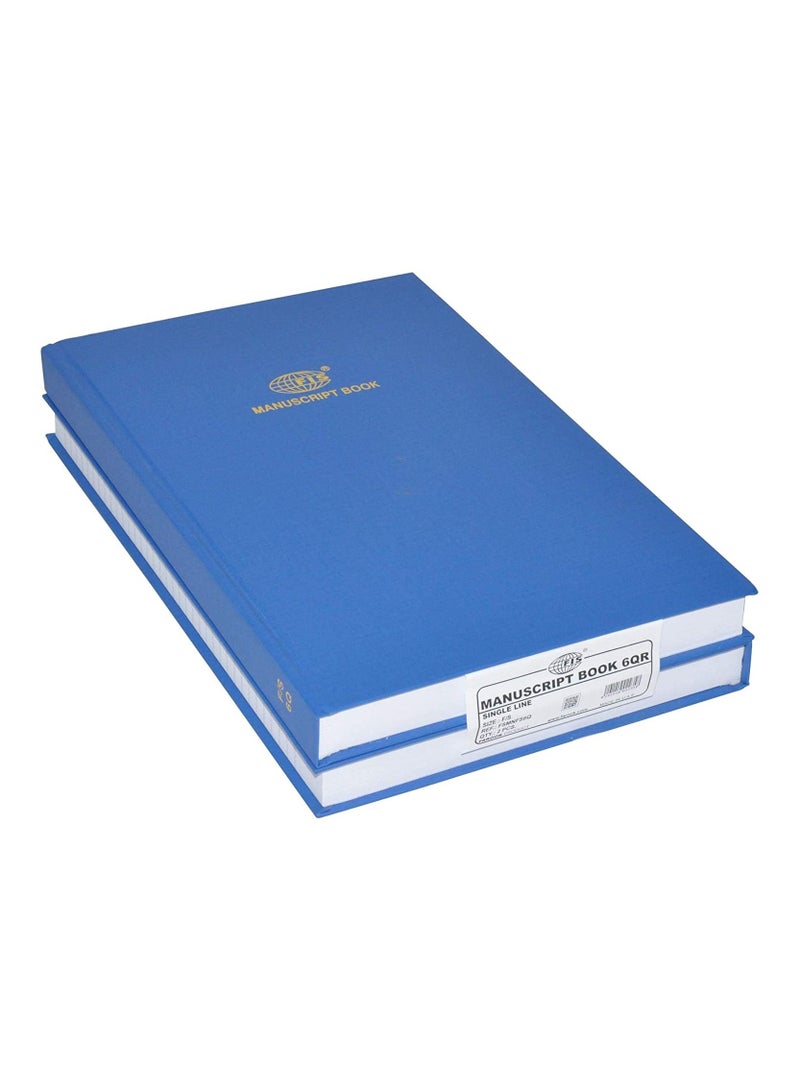 FIS Manuscript Books 8 mm Single Ruled, (Pack of 2 Pcs x 288 Sheets) 6 Quire, Size - FSMNFS6Q - Image 1