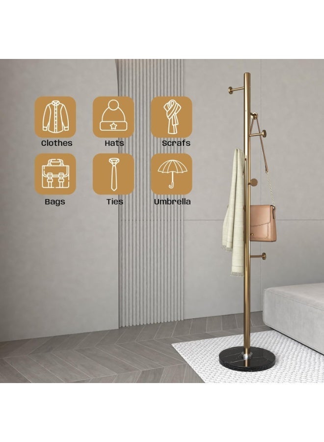 YOUWE7 Coat Rack with Storage Basket, Floor Standing Metal Coat Rack With Hooks, Cactus Coats Rack Shelf With Rolling Wheels For Living Room, Balcony, Bathroom, Cloakroom, Hallway, Entryway (Black) - Image 2
