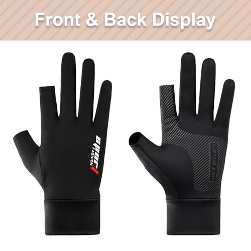 FGSS Summer Fishing Gloves for Men UV Sun-Protection Cycling Gloves Anti-Slip Fingerless Gloves for Driving Hiking Outdoor - Image 5